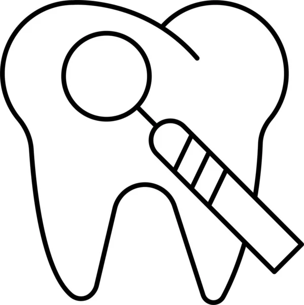 Diş Aracı Tedavi Simgesi — Stok Vektör