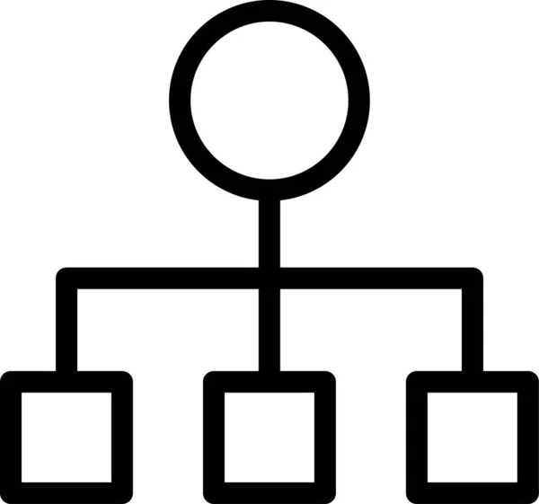 Ícone Hierarquia Diagrama Conexão Estilo Esboço —  Vetores de Stock