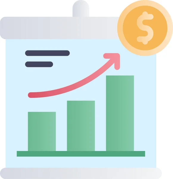 Finanças Bancárias Ícone Dinheiro — Vetor de Stock