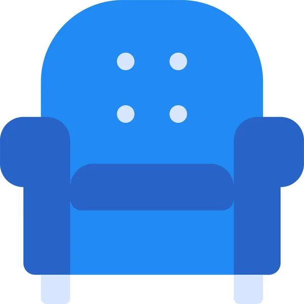 Couch Commerce Furniture Icon Flat Style — 图库矢量图片