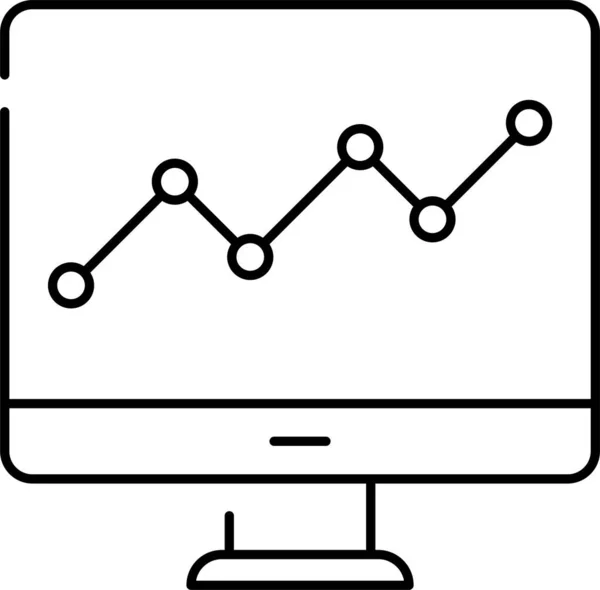 Gráfico Analítico Lcd Icono — Vector de stock