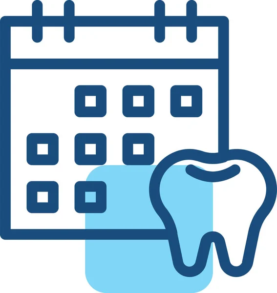 Calendar Date Dental Care Icon Hospitals Healthcare Category — Stock Vector