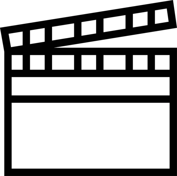 Dispositivos Cine Icono Película Estilo Del Esquema — Vector de stock
