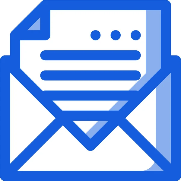 Sobre Carta Icono Correo Estilo Contorno Lleno — Vector de stock