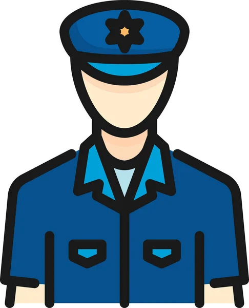 Crime Enforcement Law Icon Filled Outline Style — 图库矢量图片