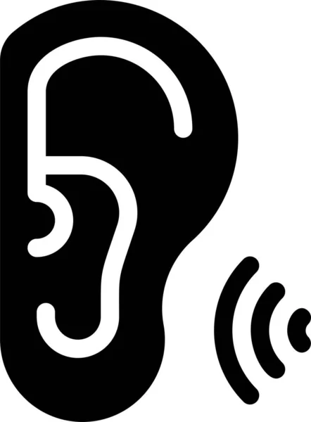 ネットワーク通信 Ear Icon — ストックベクタ