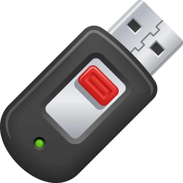 Gegevens Flash Drive Memory Stick Icoon Elektronica Apparaten Apparaten Categorie — Stockvector