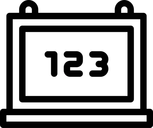123 Bordo Ícone Conhecimento Educação —  Vetores de Stock