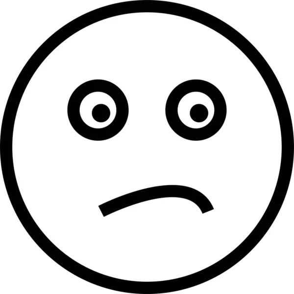 Emoji Emotie Essentieel Icoon Outline Stijl — Stockvector