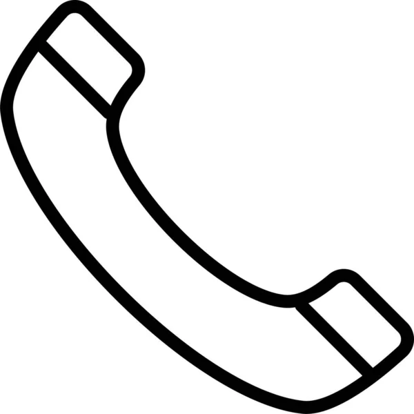 轮廓式的呼叫通信电话图标 — 图库矢量图片
