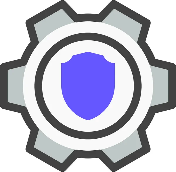 Icono Tecnología Protección Datos — Vector de stock