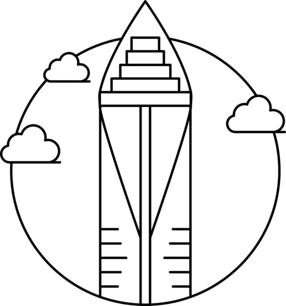 Иконка Небоскреба Башни — стоковый вектор