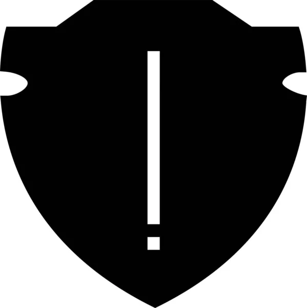 Нагорода Знак Захисту Твердому Стилі — стоковий вектор