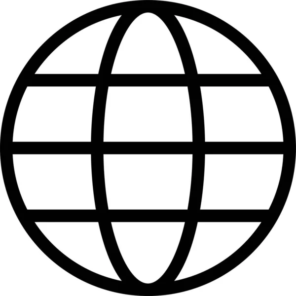 Astronomy Globe Internet Icon Outline Style — Stock Vector