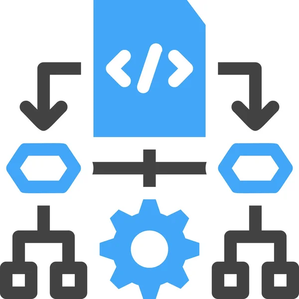 Programación Informática Icono Desarrollo Codificación — Archivo Imágenes Vectoriales
