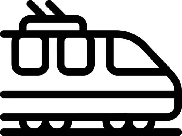 Ikona Automotive Electric Train Machine Kategorii Vozidla Módy Doprava — Stockový vektor