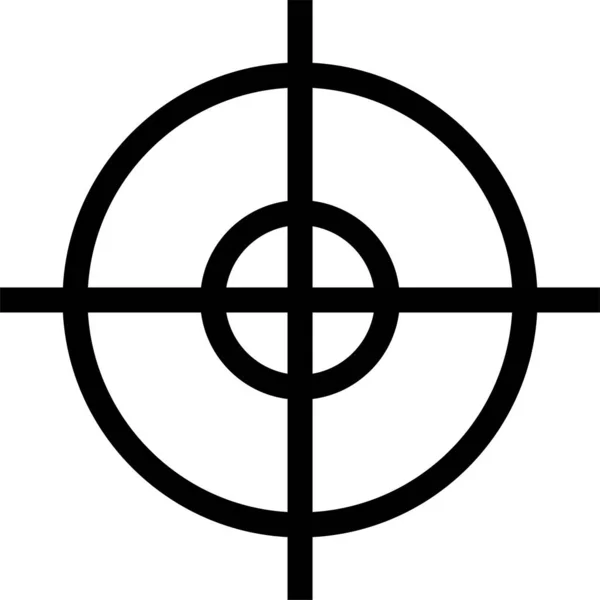 Focus Game Gun Icon Outline Style — Stock Vector