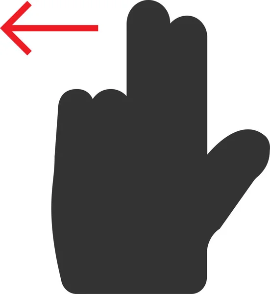 Klicken Sie Auf Das Finger Hand Symbol Flachen Stil — Stockvektor