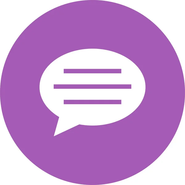 Bubble Chat Commentaar Pictogram Badge Stijl — Stockvector