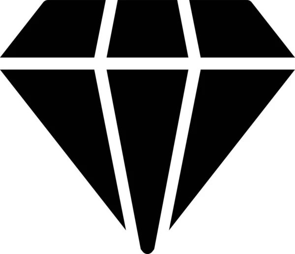 Jóia Diamante Ícone Jóias Estilo Sólido — Vetor de Stock