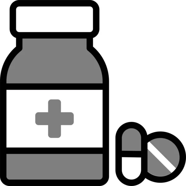 Φάρμακα Υγιές Ιατρικό Εικονίδιο Στυλ Γεμάτο Περίγραμμα — Διανυσματικό Αρχείο