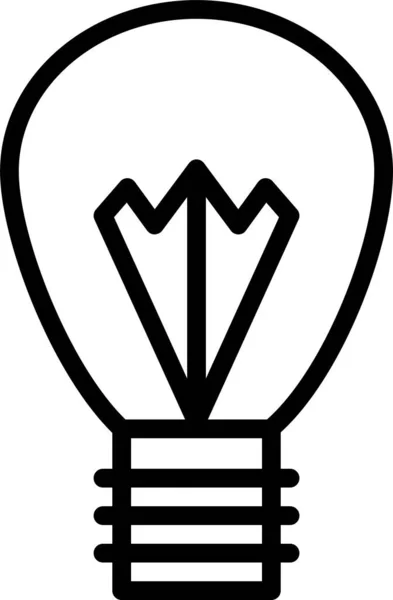 Електрична Іконка Яскравої Цибулини Контурному Стилі — стоковий вектор
