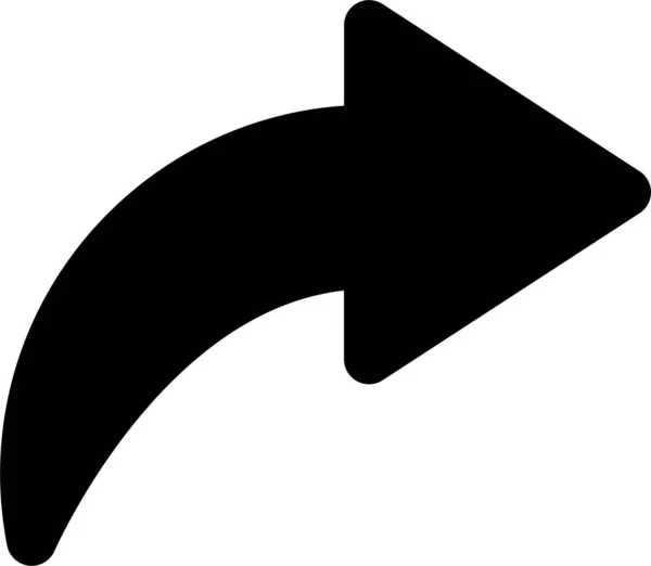 Flecha Flechas Dirección Icono Estilo Sólido — Vector de stock