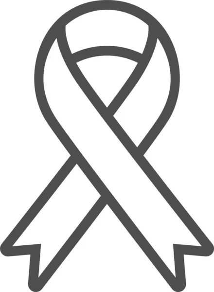 Aids Ribbon Cancer Ribbon Ribbon Icon — Stock Vector