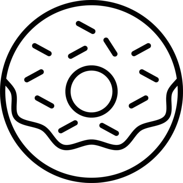 Delicious Donut Tasty Icon — Stock Vector