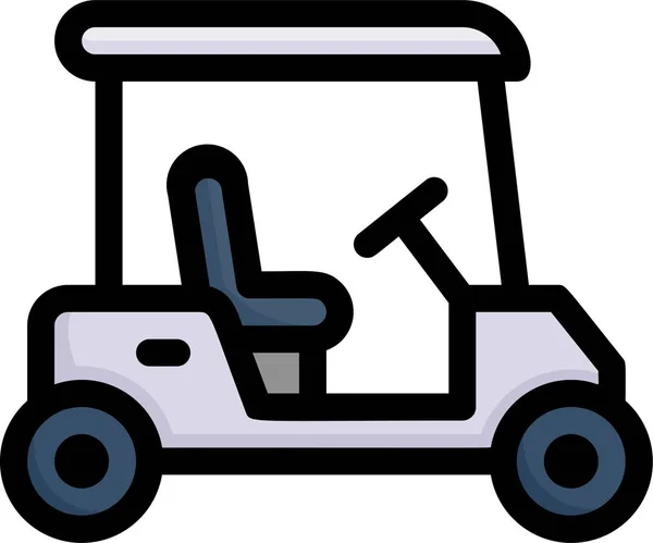 Automotive Car Carrier Golf Car Icon Vehicles Modes Transportation Category — Stock Vector