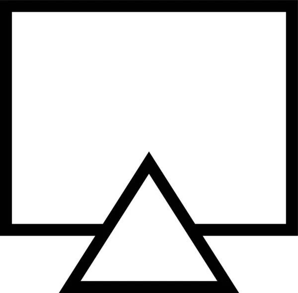 Піктограма Монітора Комп Ютера Стилі Контур — стоковий вектор