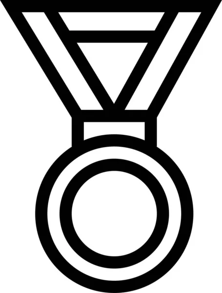 Значок Награждения Медалью Стиле Наброска — стоковый вектор