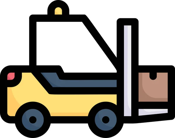 Delivery Forklift Logistics Icon Shipping Delivery Fulfillment Category — Stock Vector