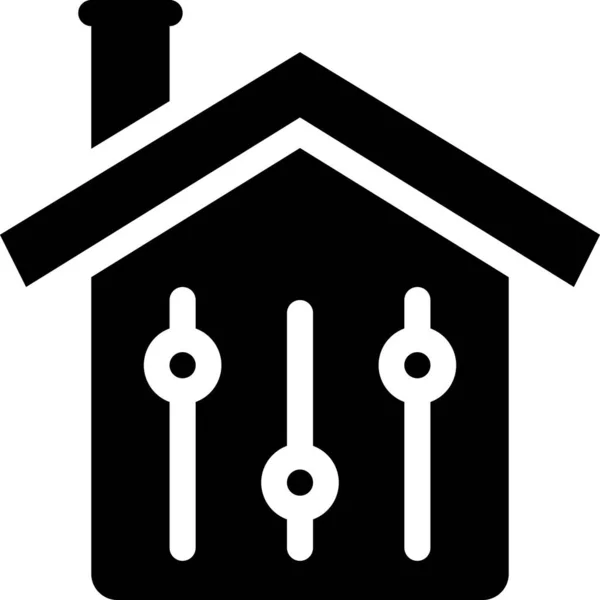 Gebäude Digitales Haus Symbol Der Kategorie Elektronikgeräte Geräte — Stockvektor