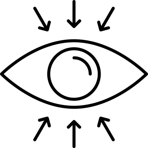 Eye Eyeball Sea Icon Outline Style — Stock vektor