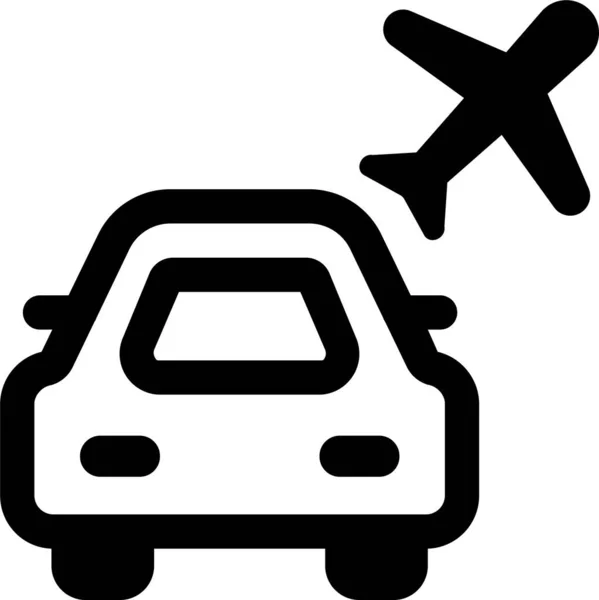 Airport Airport Taxi Car Icon Outline Style — Stock Vector