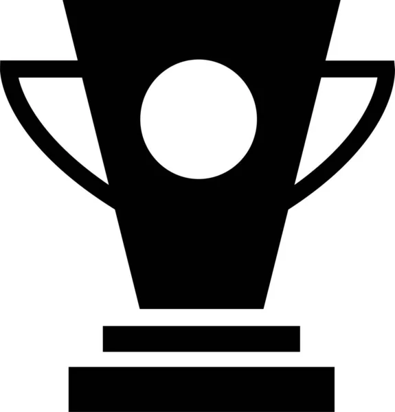 Prestasi Ikon Piala Penghargaan Dalam Gaya Solid - Stok Vektor
