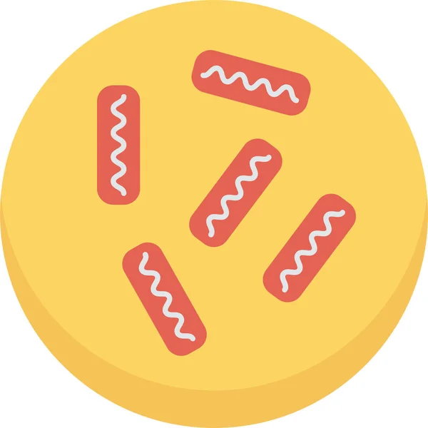 Bacteria Disease Germs Icon Flat Style — Stock Vector