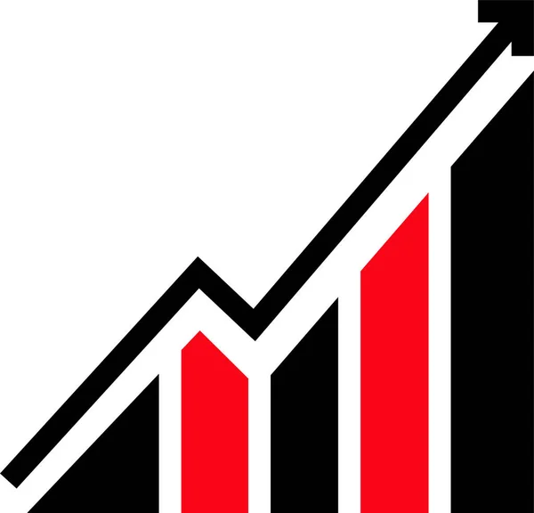 Diagrama Gráfico Icono Gráfico Estilo Plano — Archivo Imágenes Vectoriales