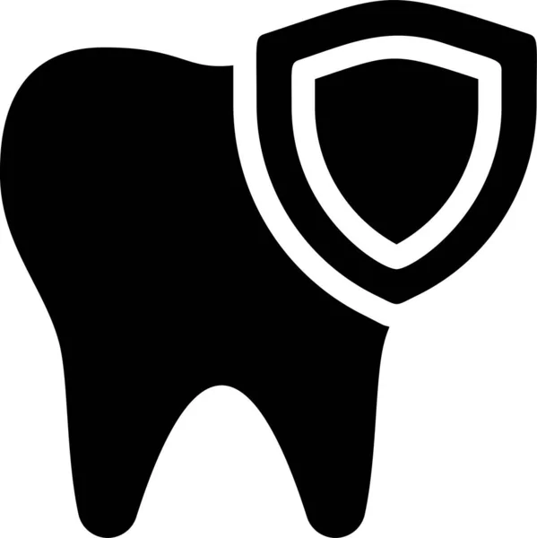 Dentista Cuidados Dentários Ícone Saúde —  Vetores de Stock