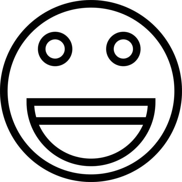 Emoji Emoción Icono Esencial Estilo Del Esquema — Vector de stock