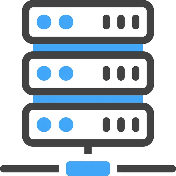 Web Development Server Icon Filled Outline Style — Stock Vector