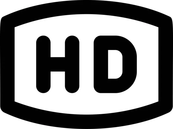 Multimédia Haute Icône — Image vectorielle