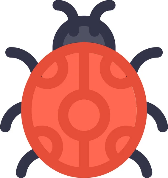 Otoño Bug Caída Icono Estilo Contorno Lleno — Archivo Imágenes Vectoriales