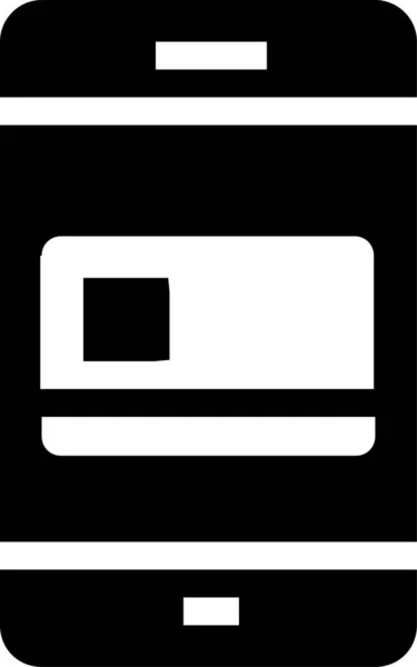 Card Cell Device Icon Solid Style — Stock vektor