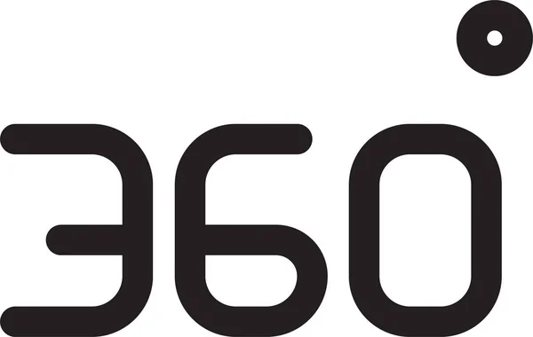 360Fokos Kamera Film Ikon Körvonalazott Stílusban — Stock Vector