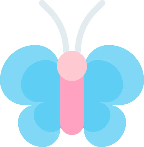 Tier Schmetterling Ostern Symbol Flachen Stil — Stockvektor