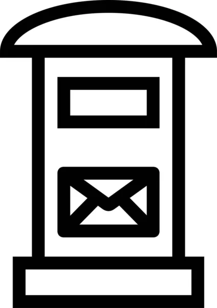 Значок Почтового Ящика Стиле Наброска — стоковый вектор