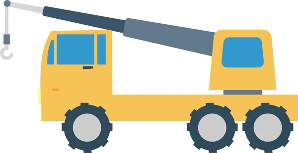 Cargo Crane Lifter Icon Flat Style — Stock Vector