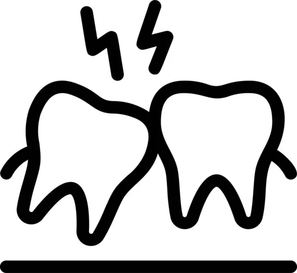 Zahnpflege Zahnarzt Zahnmedizin Ikone — Stockvektor